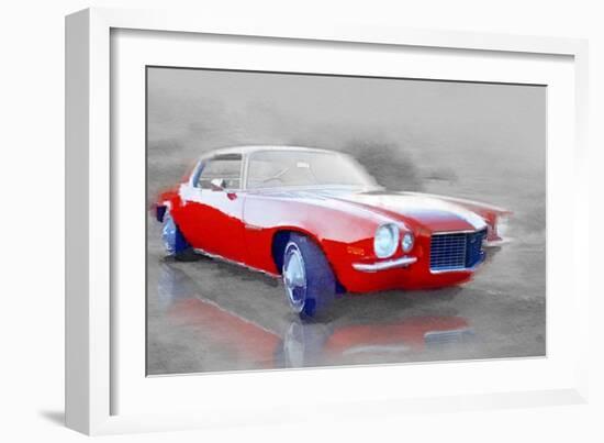 1970 Chevy Camaro Watercolor-NaxArt-Framed Art Print