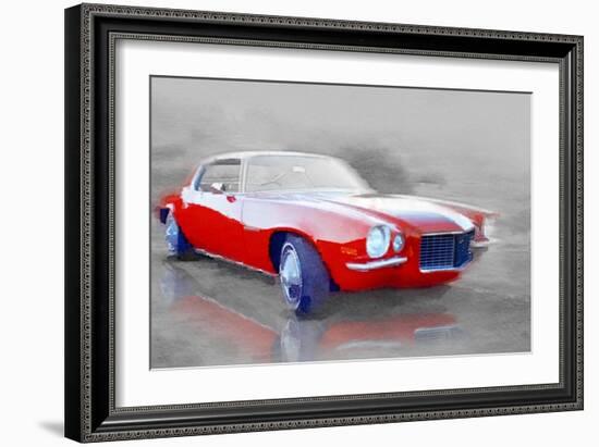 1970 Chevy Camaro Watercolor-NaxArt-Framed Art Print