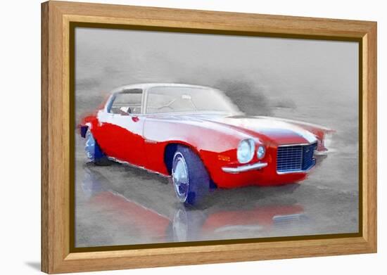 1970 Chevy Camaro Watercolor-NaxArt-Framed Stretched Canvas