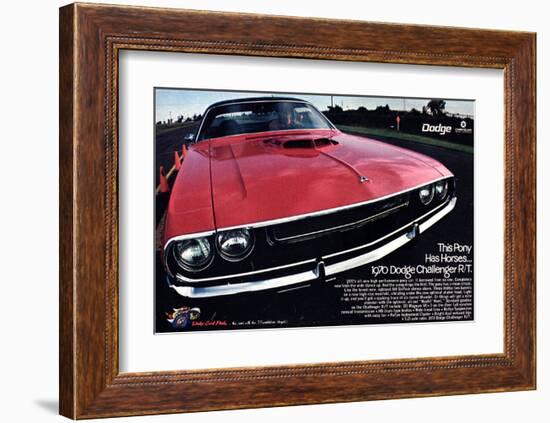 1970 Dodge Challenger Thispony-null-Framed Art Print