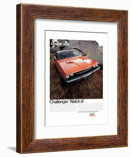 1970 Dodge Challenger-Watch It!-null-Framed Art Print