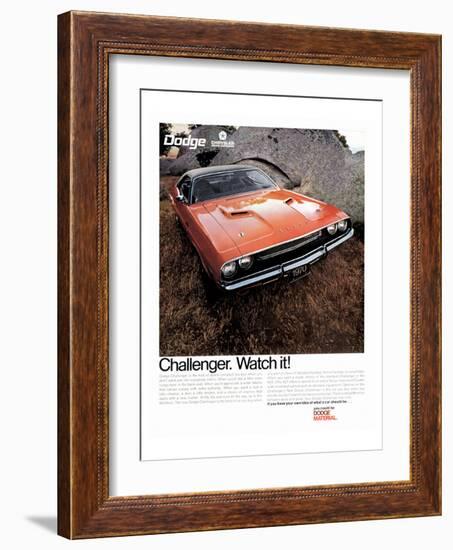 1970 Dodge Challenger-Watch It!-null-Framed Art Print