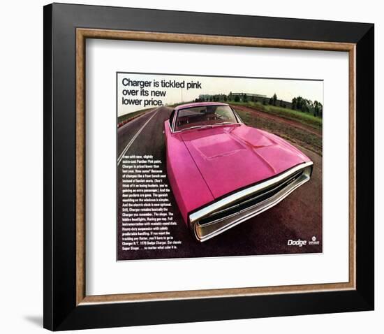 1970 Dodge Charger TickledPink-null-Framed Premium Giclee Print