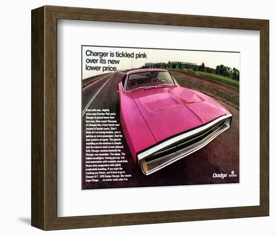 1970 Dodge Charger TickledPink-null-Framed Premium Giclee Print
