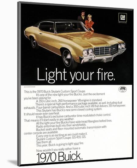 1970 GM Buick Light Your Fire-null-Mounted Art Print