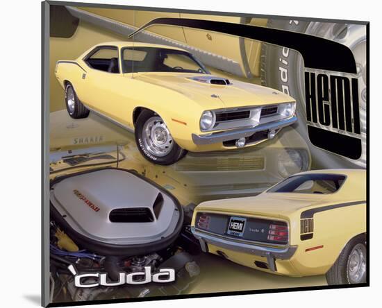 1970 Hemi Cuda-null-Mounted Art Print