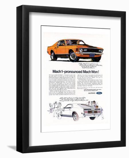 1970 Mustang Mach1-Mach Won-null-Framed Art Print