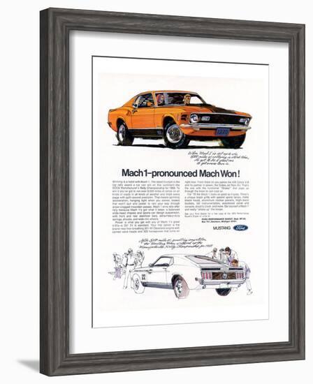 1970 Mustang Mach1-Mach Won-null-Framed Art Print