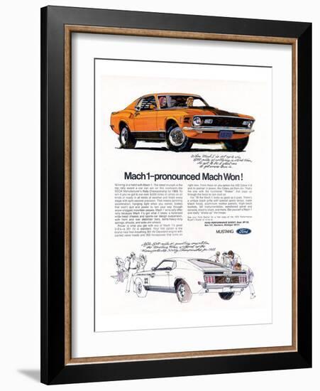 1970 Mustang Mach1-Mach Won-null-Framed Art Print