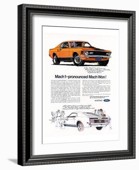 1970 Mustang Mach1-Mach Won-null-Framed Art Print