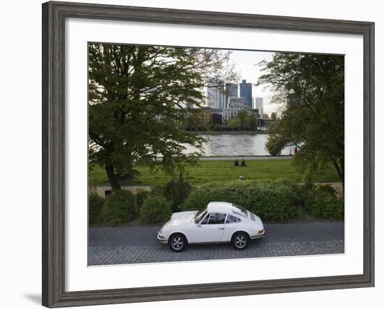 1970's Porsche 911, Riverside Park, Frankfurt-Am-Main, Hessen, Germany-Walter Bibikow-Framed Photographic Print