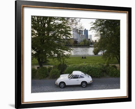 1970's Porsche 911, Riverside Park, Frankfurt-Am-Main, Hessen, Germany-Walter Bibikow-Framed Photographic Print