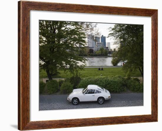 1970's Porsche 911, Riverside Park, Frankfurt-Am-Main, Hessen, Germany-Walter Bibikow-Framed Photographic Print