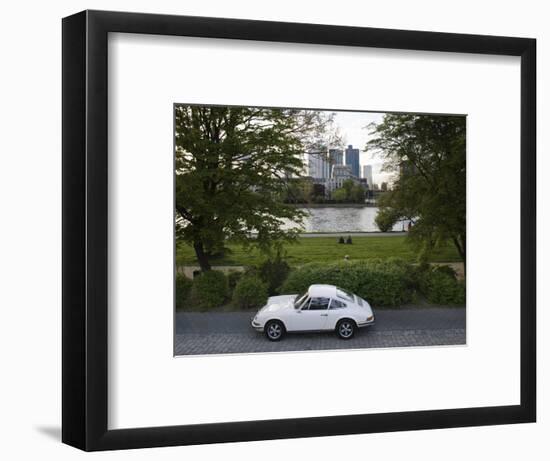 1970's Porsche 911, Riverside Park, Frankfurt-Am-Main, Hessen, Germany-Walter Bibikow-Framed Photographic Print