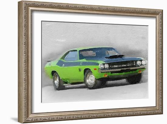 1970-TA-Challenger Watercolor-NaxArt-Framed Art Print