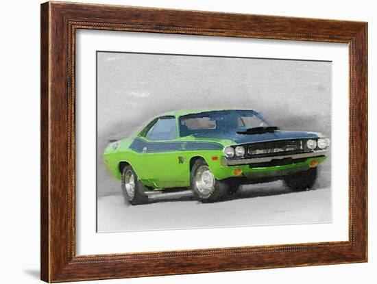 1970-TA-Challenger Watercolor-NaxArt-Framed Art Print