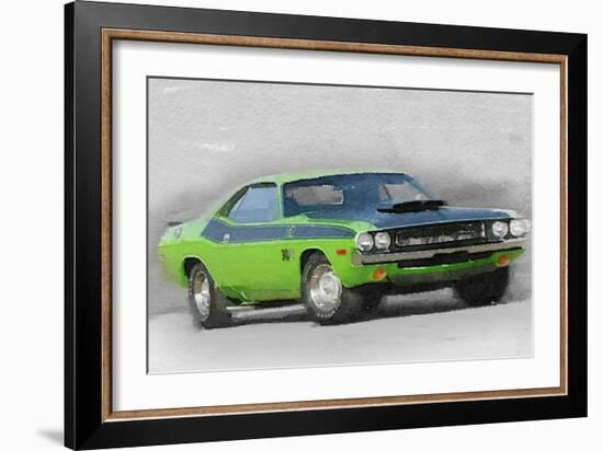 1970-TA-Challenger Watercolor-NaxArt-Framed Art Print