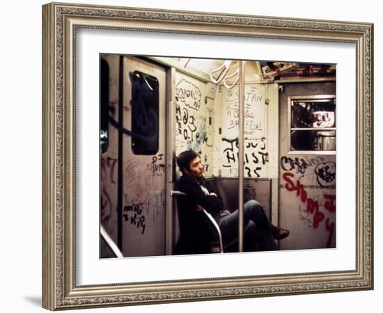 1970s America, Graffiti on a Subway Car, New York City, New York, 1972-null-Framed Photo