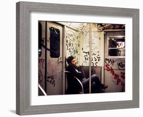 1970s America, Graffiti on a Subway Car, New York City, New York, 1972-null-Framed Photo