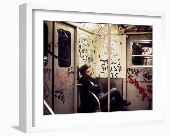 1970s America, Graffiti on a Subway Car, New York City, New York, 1972-null-Framed Photo