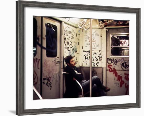 1970s America, Graffiti on a Subway Car, New York City, New York, 1972-null-Framed Photo