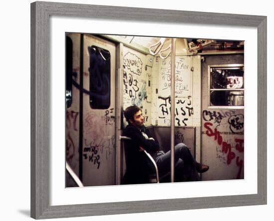 1970s America, Graffiti on a Subway Car, New York City, New York, 1972-null-Framed Photo