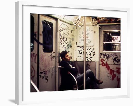 1970s America, Graffiti on a Subway Car, New York City, New York, 1972-null-Framed Photo