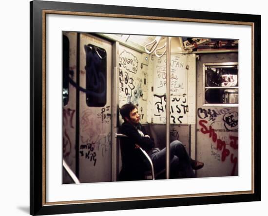 1970s America, Graffiti on a Subway Car, New York City, New York, 1972-null-Framed Photo