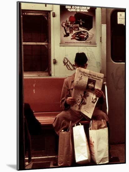 1970s America, Graffiti on a Subway Car, New York City, New York, 1972-null-Mounted Photo