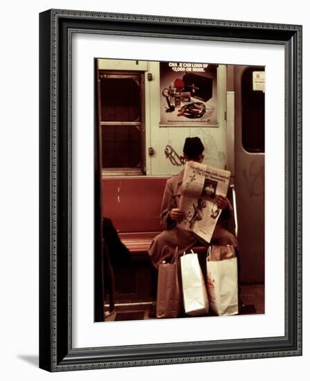 1970s America, Graffiti on a Subway Car, New York City, New York, 1972-null-Framed Photo