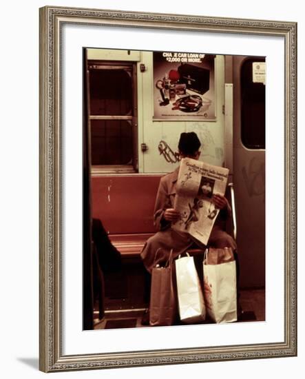 1970s America, Graffiti on a Subway Car, New York City, New York, 1972-null-Framed Photo