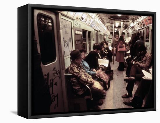 1970s America, Graffiti on a Subway Car, New York City, New York, 1972-null-Framed Stretched Canvas