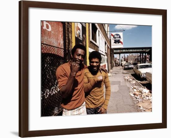 1970s America, Two Young Men on the South Side of Chicago, 1973-null-Framed Photo