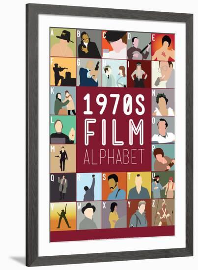 1970s Film Alphabet - A to Z-Stephen Wildish-Framed Giclee Print