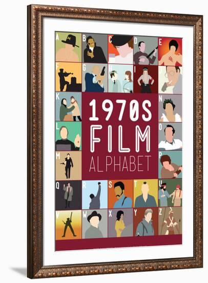 1970s Film Alphabet - A to Z-Stephen Wildish-Framed Giclee Print