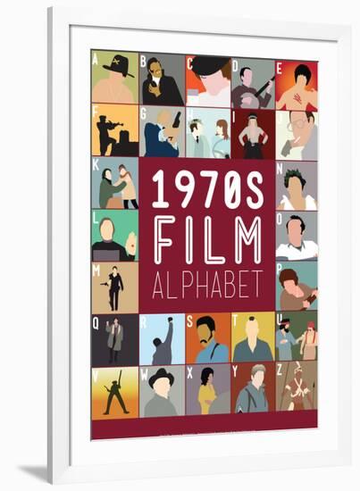 1970s Film Alphabet - A to Z-Stephen Wildish-Framed Giclee Print