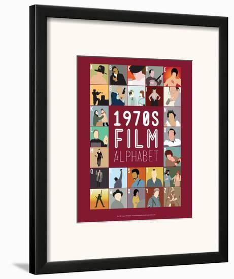 1970s Film Alphabet - A to Z-Stephen Wildish-Framed Art Print