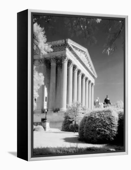 1970s Infrared Photograph Front of Supreme Court Building Washington DC-null-Framed Premier Image Canvas