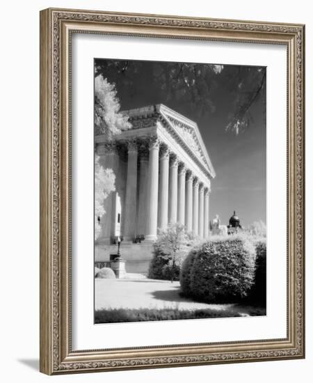 1970s Infrared Photograph Front of Supreme Court Building Washington DC-null-Framed Photographic Print