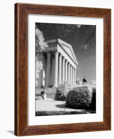 1970s Infrared Photograph Front of Supreme Court Building Washington DC-null-Framed Photographic Print