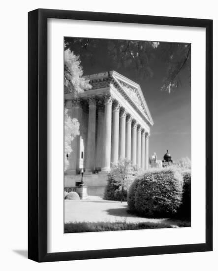 1970s Infrared Photograph Front of Supreme Court Building Washington DC-null-Framed Photographic Print