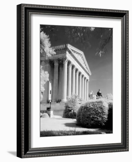 1970s Infrared Photograph Front of Supreme Court Building Washington DC-null-Framed Photographic Print