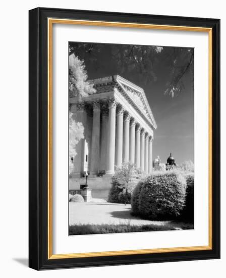 1970s Infrared Photograph Front of Supreme Court Building Washington DC-null-Framed Photographic Print