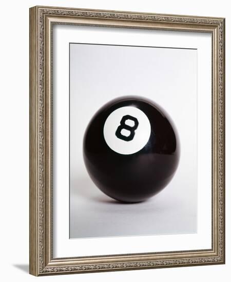 1970s Pool Billiard Ball Eight Ball-null-Framed Photographic Print