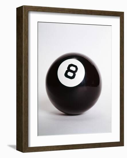 1970s Pool Billiard Ball Eight Ball-null-Framed Photographic Print