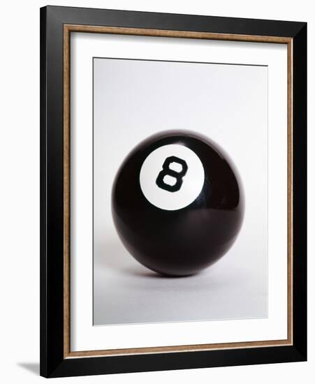 1970s Pool Billiard Ball Eight Ball-null-Framed Photographic Print