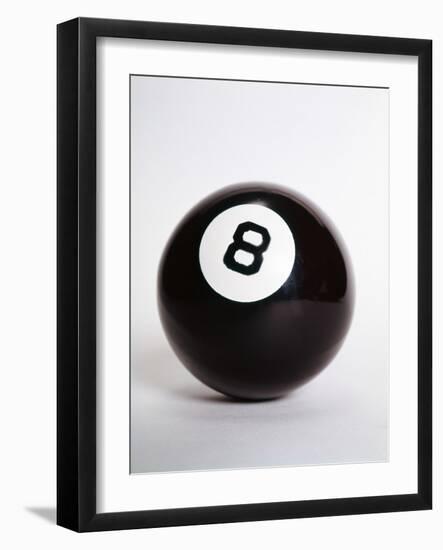 1970s Pool Billiard Ball Eight Ball-null-Framed Photographic Print