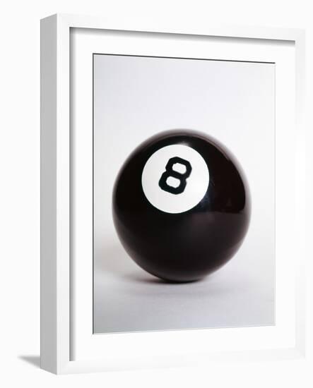 1970s Pool Billiard Ball Eight Ball-null-Framed Photographic Print