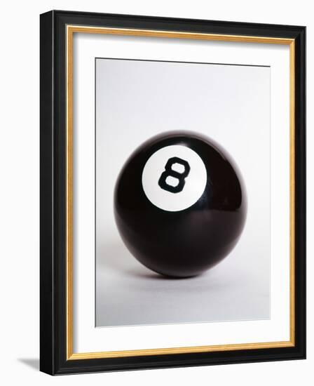 1970s Pool Billiard Ball Eight Ball-null-Framed Photographic Print