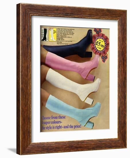 1970s UK Platform Boots Catalogue/Brochure Plate-null-Framed Giclee Print